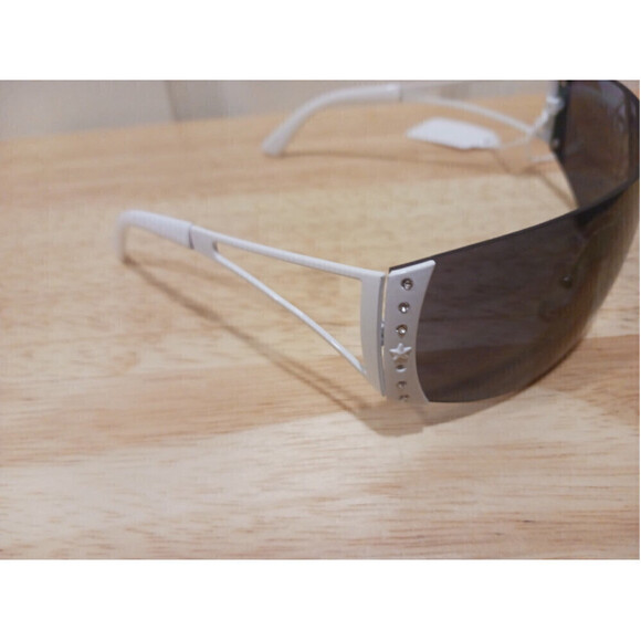 Frameless Large Glasses With White Side Rims - Picture 6 of 8